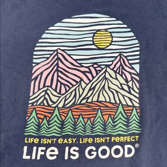 Life Is Good Shirts Womens XL Crusher T-Shirt LOT OF 2 Green Blue Short Sleeve - Picture 4 of 14